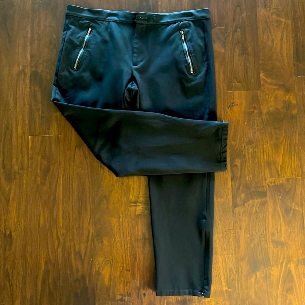 Black fitted pants